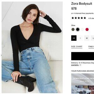 NWT Marcella Black Bodysuit